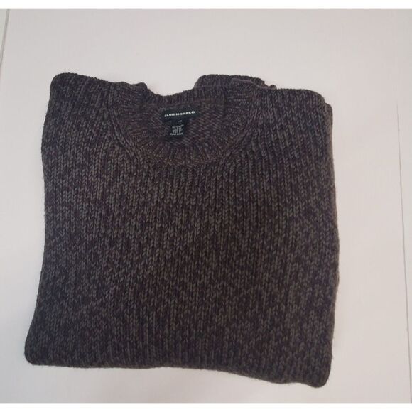 Club Monaco Sweater Women's Large Brown Heather  Knit Pullover - Picture 5 of 7